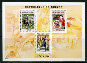 GUINEA 2008 PEKING OLYMPIC GAMES COLLECTIVE  SHEET  MINT NH