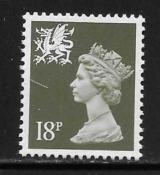 Great Britain Wales WMMH33 18p Machin MNH