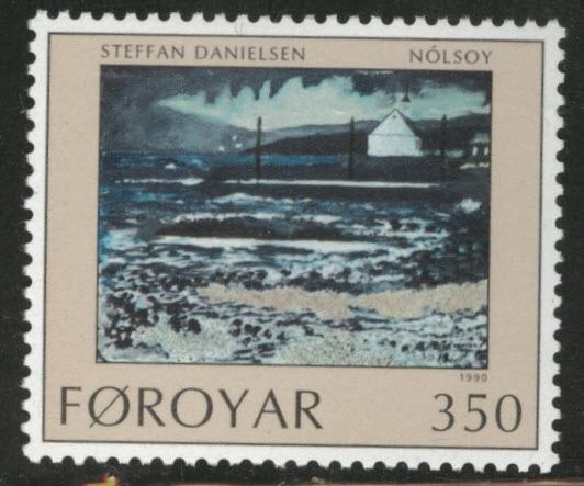 FAROE ISLANDS Scott 213 MNH** 1990 coastline stamp