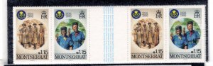 Montserrat #592-599 MNH - Stamp Gutter Pair