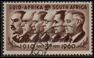 South Africa 245 - Used - 3p Six Prime Ministers (1961)