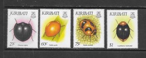 KIRIBATI #607-10 BEETLES  MNH