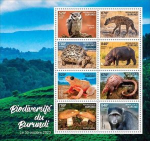 2023 11- BURUNDI - BIODIVERSITY OF BURUNDI       8V  complet set    MNH ** T