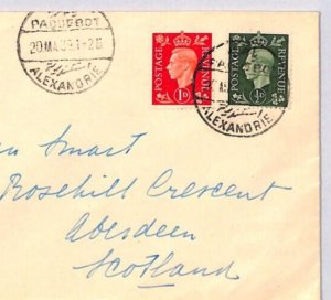 GB/EGYPT Maritime ALEXANDRIA Superb PAQUEBOT CDS Maritime 1939 Aberdeen YA129