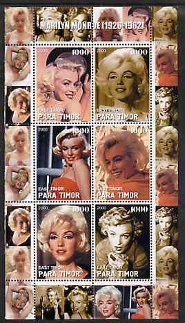 TIMOR SHEET MARILYN MONROE ACTRESSES