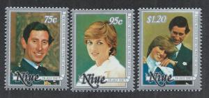 NIUE SC# 340-42 FVF/MNH 1981