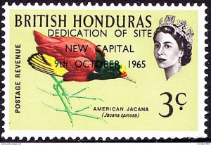 BRITISH HONDURAS 1965 QEII 3c Multicoloured Dedication of Site New Capital 9...