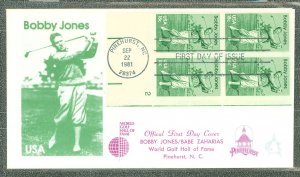 US 1933 Plate block Andrew Cachet