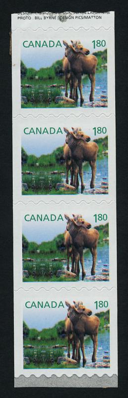 Canada 2509i End Strip MNH Moose, Baby Animal