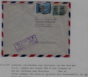 Colombia/Germany airmail cover 13.11.53