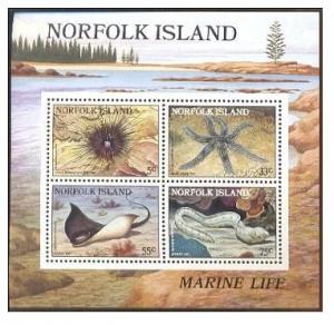 NORFOLK ISLAND SHEET MARINE LIFE 