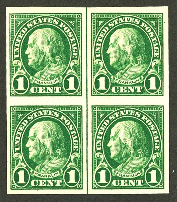 U.S. #575 MINT LINE BLOCK OF 4 OG NH