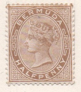 Bermuda Sc  16  1880 1/2 d brown Victoria stamp mint
