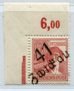 GERMANY SOVIET ZONE HOP BEZIRKSHANDSTEMPEL BEZIRK 41 RARE 60pf 179 X MNH 167