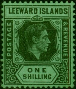 Leeward Islands 1942 1s Black-Emerald SG110b Fine MM (2)