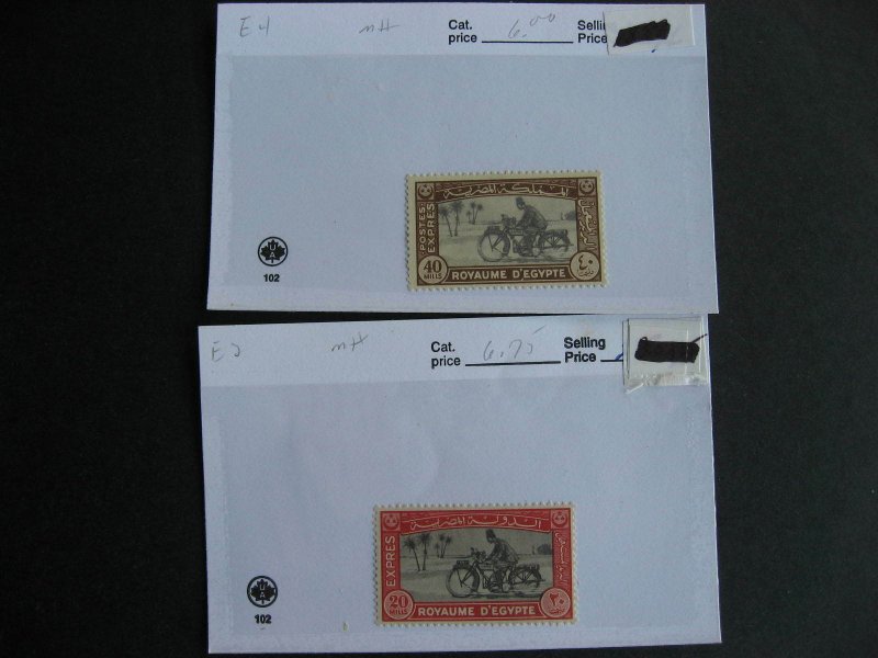 Egypt MH, MNH collection assembled in sales cards check it out!