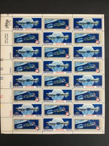 1975 sheet of stamps, Apollo Soyuz Sc #1569-70