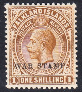 FALKLAND SG # 72b - Mint, very light hinge mark - War Stamp