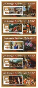Stamps.Art, painting, Brueghel 2017 year 19 sheets perforated MNH**