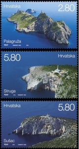 Croatia 2014 MNH Stamps Scott 913-915 Lighthouses