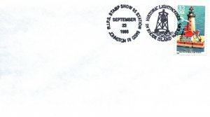 SPECIAL PICTORIAL POSTMARK CANCEL LIGHTHOUSE SERIES R.I.P.S. STAMP SHOW JOHNSTON