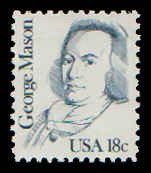 PCBstamps   US #1858 18c George Mason, 1981, MNH, (4)