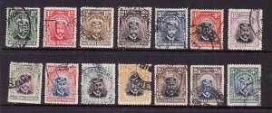 Southern Rhodesia-Sc#1-14-used KGV definitive set complete-1924-30-S/H fee refle