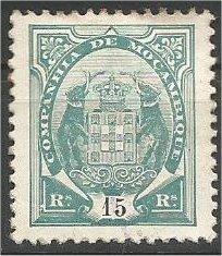 MOZAMBIQUE COMPANY, 1907, MH 15r, Coat of Arms, Scott 16