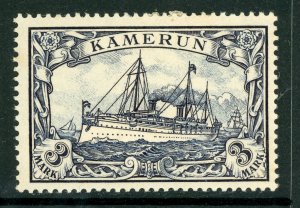 Cameroun 1900 Germany 3 Mark Yacht Ship Watermark Scott #18 Mint X24