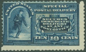 US #E4 SPECIAL DELIVERY, Mint-Hinged, Thin, Cut at Top, Other Faults, SCV $850.