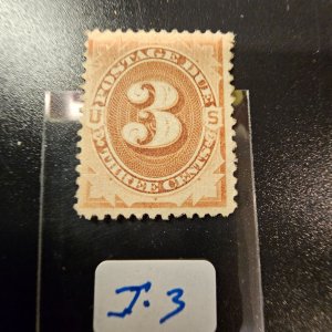 US J3 Postage due  Fine Mint never hinged gum see pic.  CSV 280.00