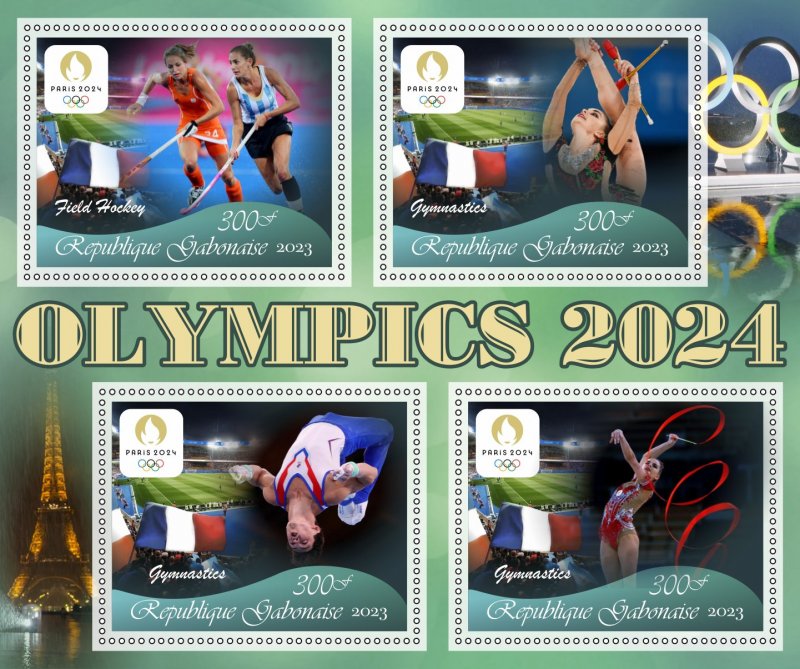 Stamps.Olympic Games Paris 2024 2023 year, 1+1 sheets  perforated  NEW