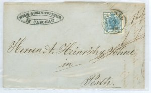 Austria 5 Tied to Folded Letter 1857