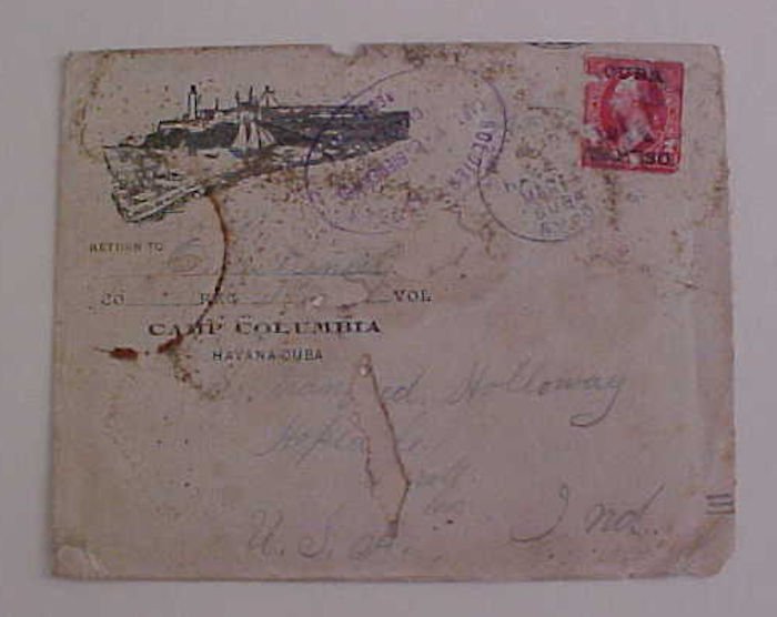 CUBA 1899 CAMP COLUMBIA HAVANA SOLDIER LETTER MARCH 14