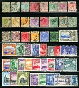 Cyprus #11/#157 1881-1946 Assorted Queen Victoria to King George VI Issues MH&U