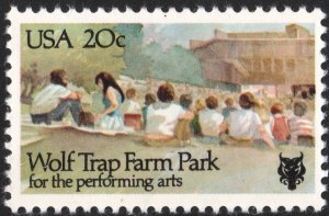 SC#2018 20¢ Wolf Trap Farm Park Single (1982) MNH