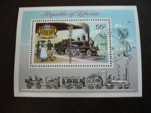 Stamps - Liberia - Scott# C203 - CTO Souvenir Sheet