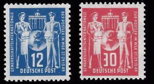 Germany, DDR 1949 Sc 49-50 MNH VF Postal Workers
