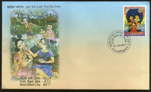 Sri Lanka 2017 World Children's Day Paintings Family FDC # F151