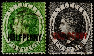 St. Lucia Scott 19-20 (1883) Used F, CV $66.00 M