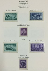 MOMEN: US STAMPS MINT COLLECTION ON 8 PAGES LOT #49831