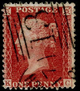 SG40, 1d rose-red, LC14, FINE USED. Cat £12. KC 