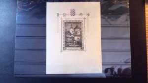Croatia Sc# B40 Souvenir Sheet Mint Never Hinged MNH