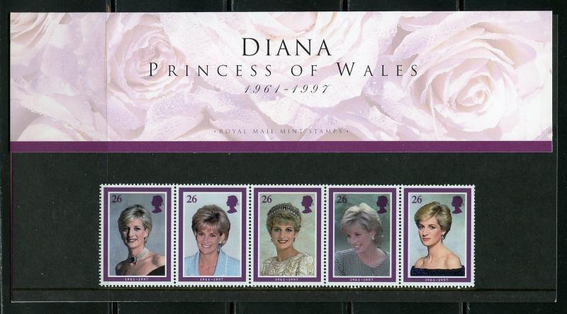GREAT BRITAIN  PRINCESS DIANA MEMORIAL  STAMPS PRESENTATION PACK AS ISSUED