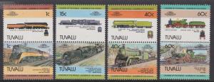 Tuvalu 1984 Trains 222-25 MNH