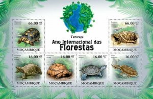 Mozambique MNH S/S 2175 Turtles 2011 6 Stamps