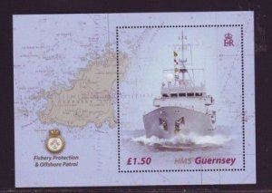 Guernsey Sc 807 2003 HMS Guernsey stamp sheet mint NH