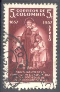 Colombia ~ #C304 ~ St Vincent de Paul ~ Used