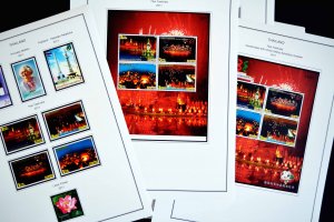 COLOR PRINTED THAILAND 2011-2015  STAMP ALBUM PAGES (97 illustrated pages)