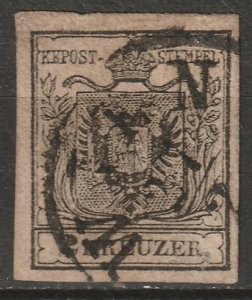 Austria 1854 Sc 2c used Wien cancel toned